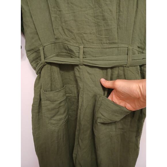 Lumiere Boiler Long Jumpsuit Size S Olive Cargo Gorp Safari Charlie's Angels - Picture 8 of 16